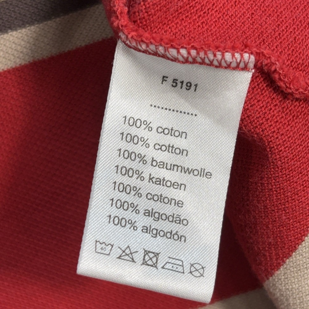 Lacoste Polo Shirt Men's S / 3 Red Stripe Logo 100% Cotton Button Shirt - Picture 13 of 15